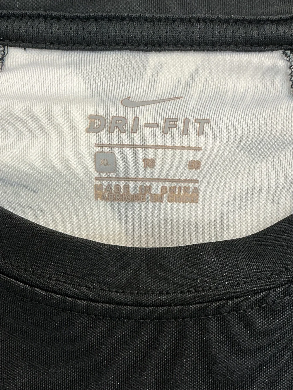 Nike Black Athletic Dri-FIT Tank with White Swoosh